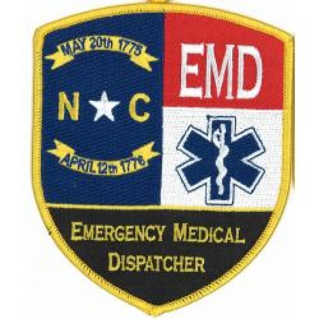 NORTH CAROLINA EMERGENCY MEDICAL DISPATCHER SHOULDER PATCH - SEW ON.